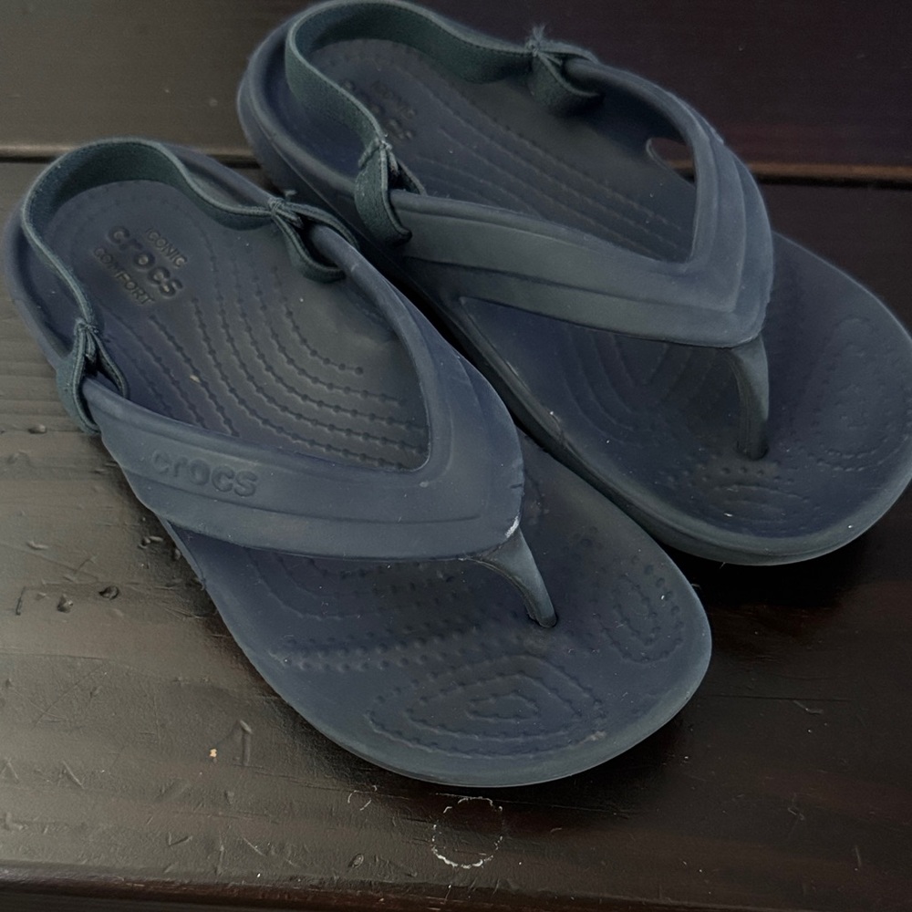 CROCS Navy Flip Flops